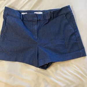 LOFT‎ The Riviera Shorts Blue Chambray 3.5" Inseam  Sz 14 Stretch